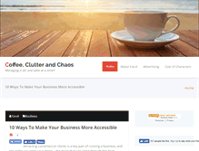 Tablet Screenshot of coffeeclutterandchaos.com